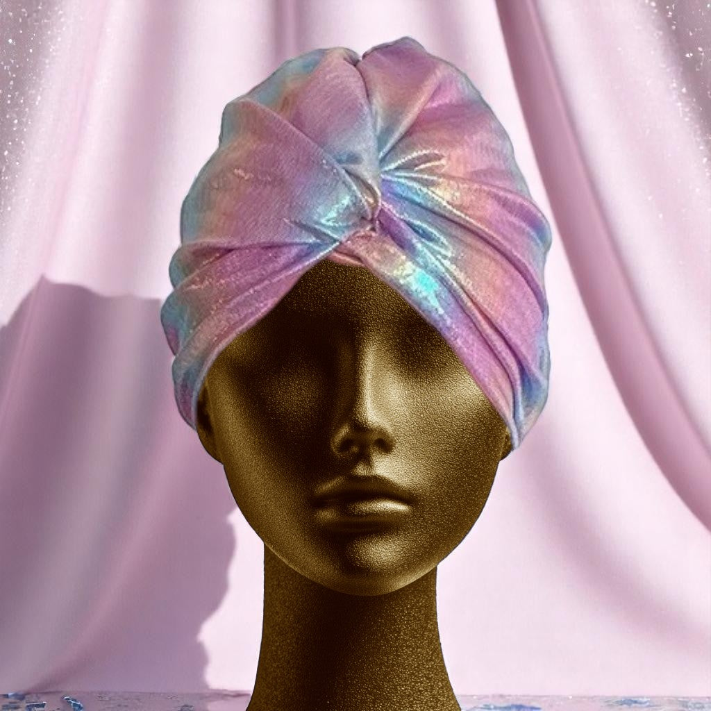 Celestwist Swim Turban – Turban | Iridescent pastel fashion accessory from Rainbowscape