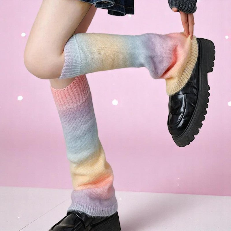 Dreamstroll Knit Leg Warmers – Leg Warmer | Iridescent pastel fashion accessory from Rainbowscape