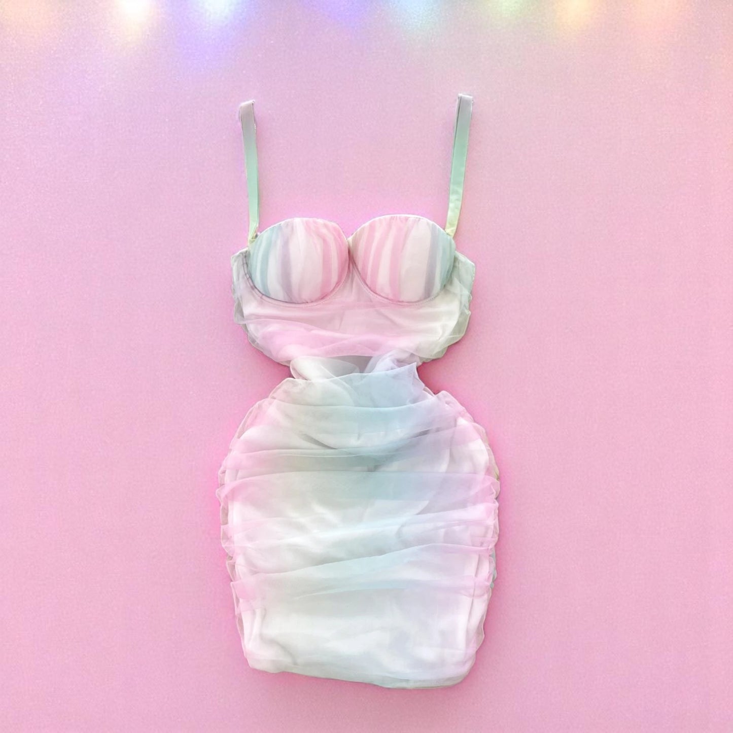 Whispers of the Ether Dress – Dress | Iridescent pastel fashion accessory from Rainbowscape