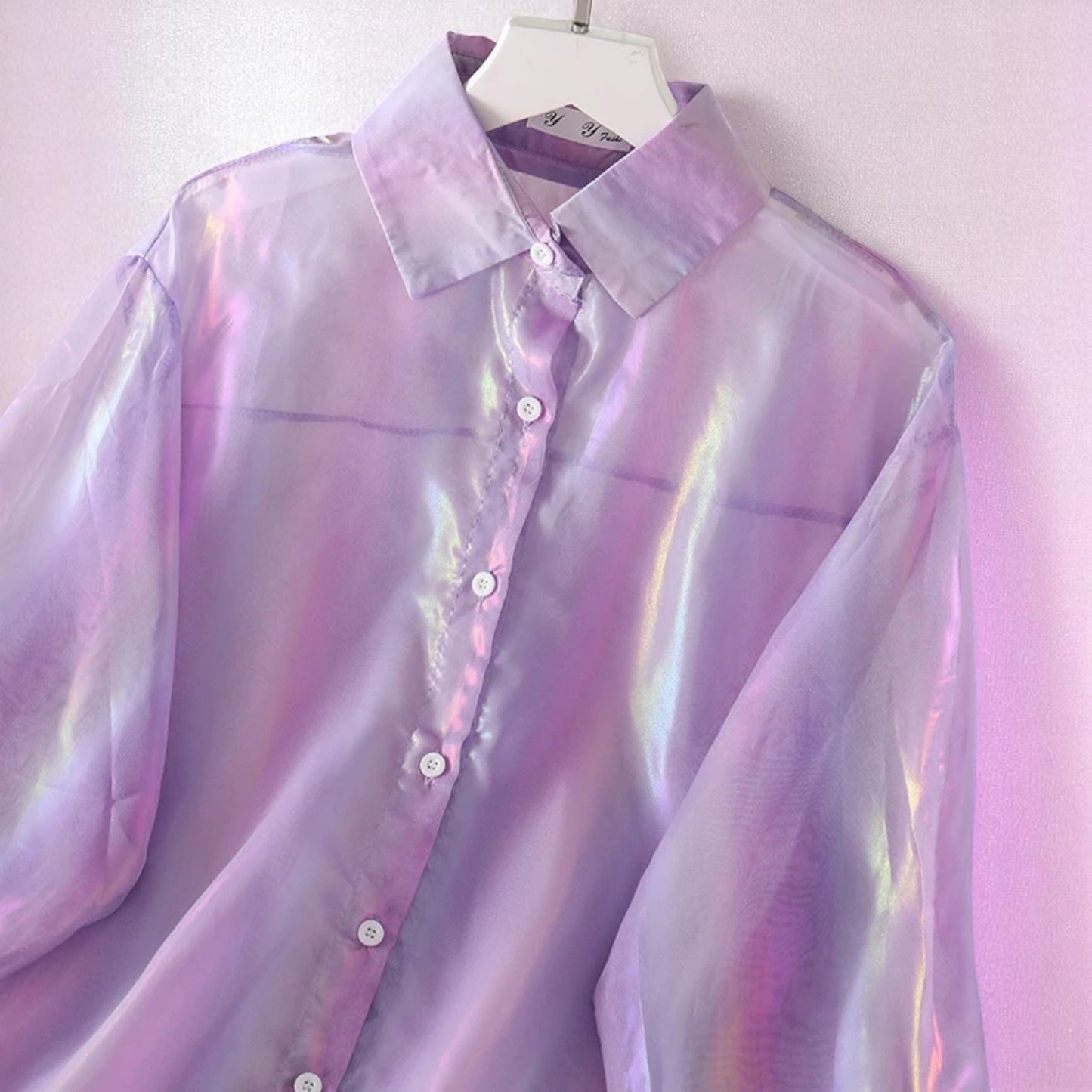 Moonveil Mirage Shirt – Shirt | Iridescent pastel fashion accessory from Rainbowscape