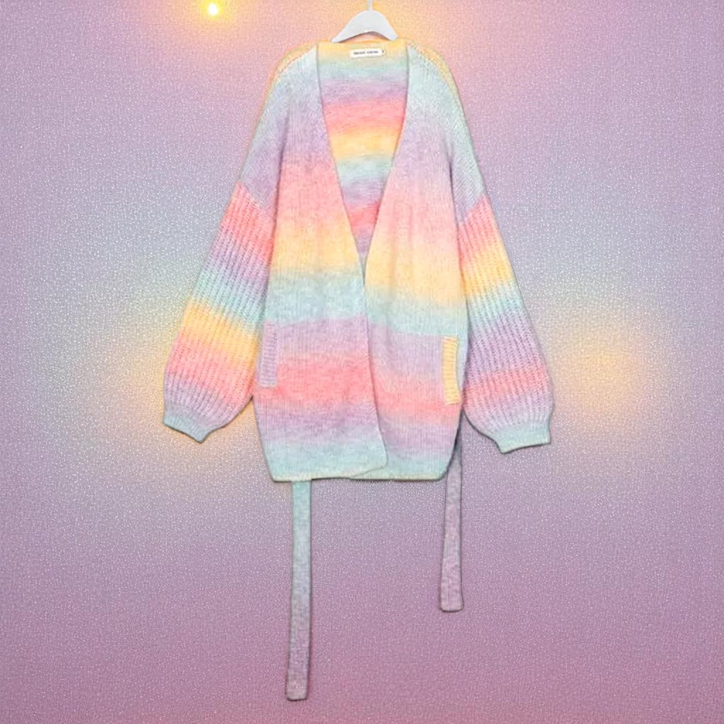 Sugar Skies Dreamcoat Cardigan – Cardigan | Iridescent pastel fashion accessory from Rainbowscape