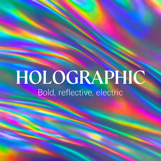 🔮 HOLOGRAPHIC — Bold, Reflective, Electric
