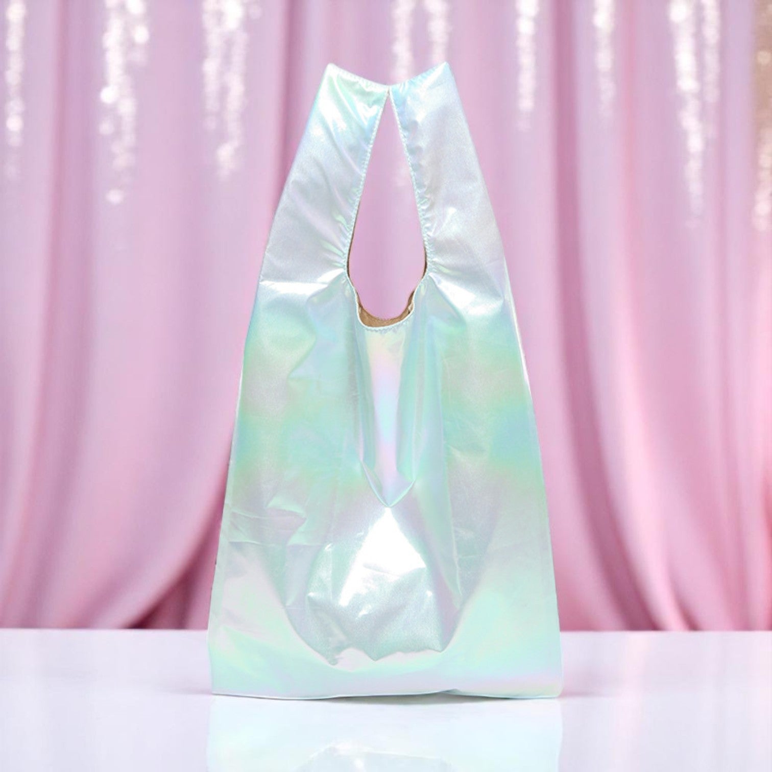 Starluxe Gleam Grab Tote – Tote bag | Iridescent pastel fashion accessory from Rainbowscape
