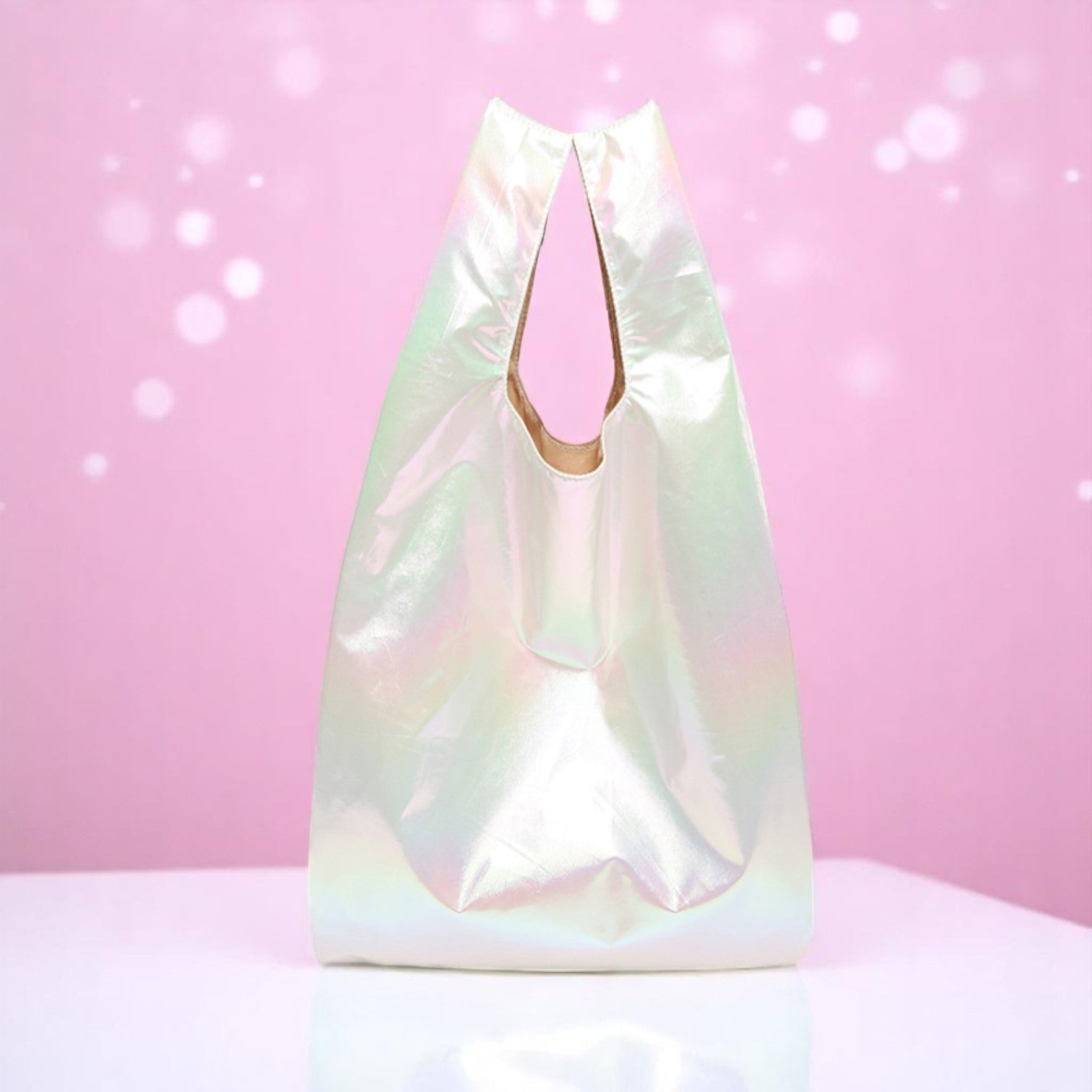 Starluxe Gleam Grab Tote – Tote bag | Iridescent pastel fashion accessory from Rainbowscape
