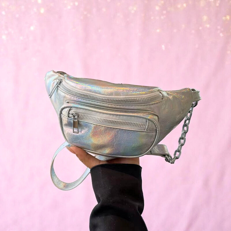 Starlite Hustle Sling Bag – Waist Pack | Iridescent pastel fashion accessory from Rainbowscape
