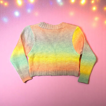 Cloudberry Twist Dream Cardigan – Cardigan | Iridescent pastel fashion accessory from Rainbowscape