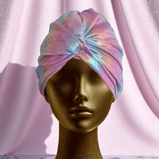 Celestwist Swim Turban – Turban | Iridescent pastel fashion accessory from Rainbowscape