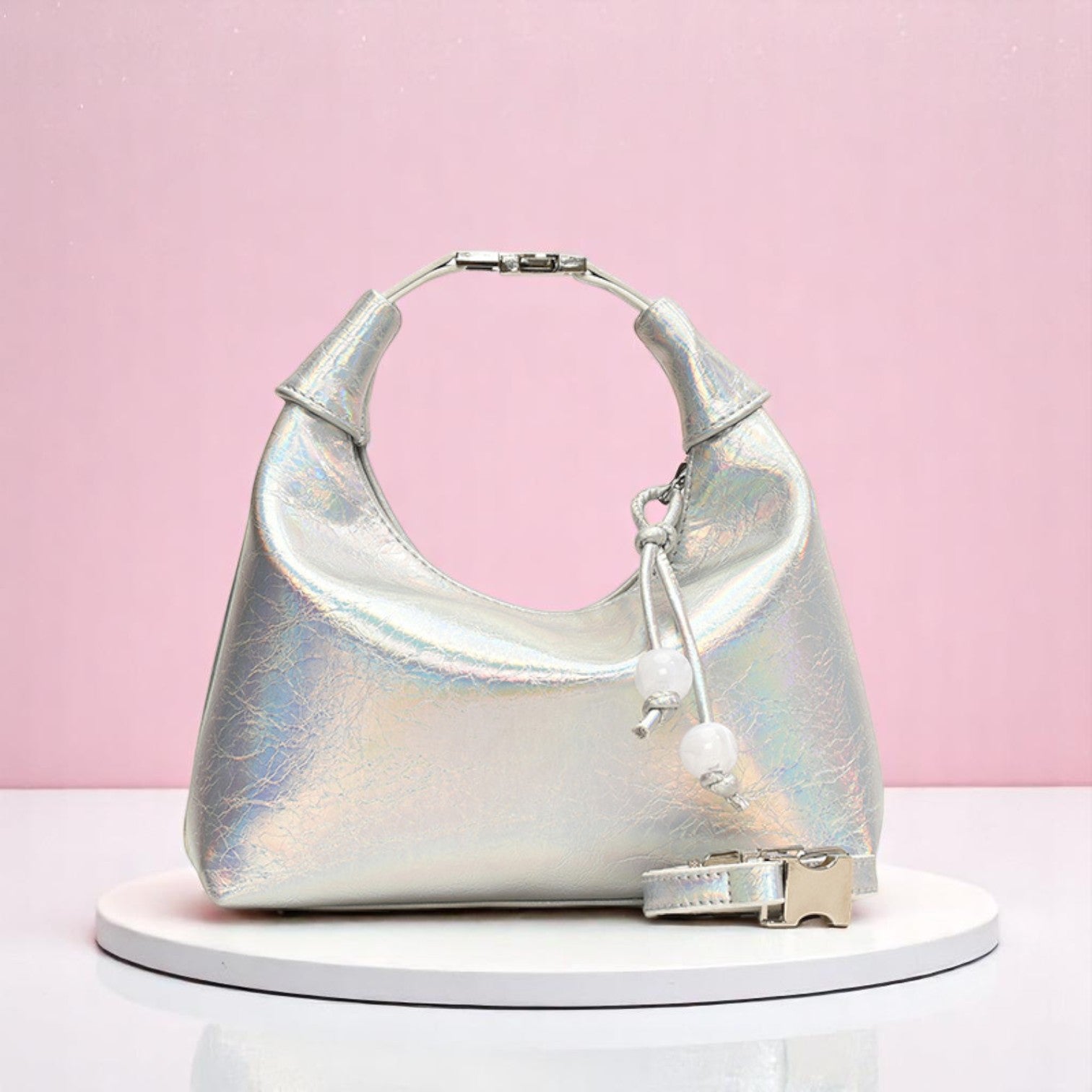 Moonlit Mochi Dumpling Bag – Handbag | Iridescent pastel fashion accessory from Rainbowscape