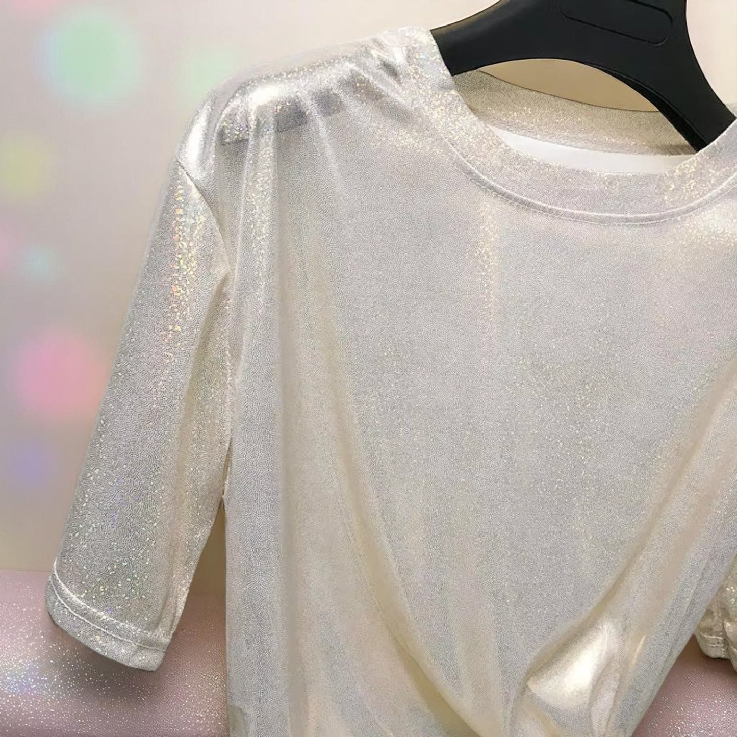 Moonbeam Mirage Tee – Tops | Iridescent pastel fashion accessory from Rainbowscape
