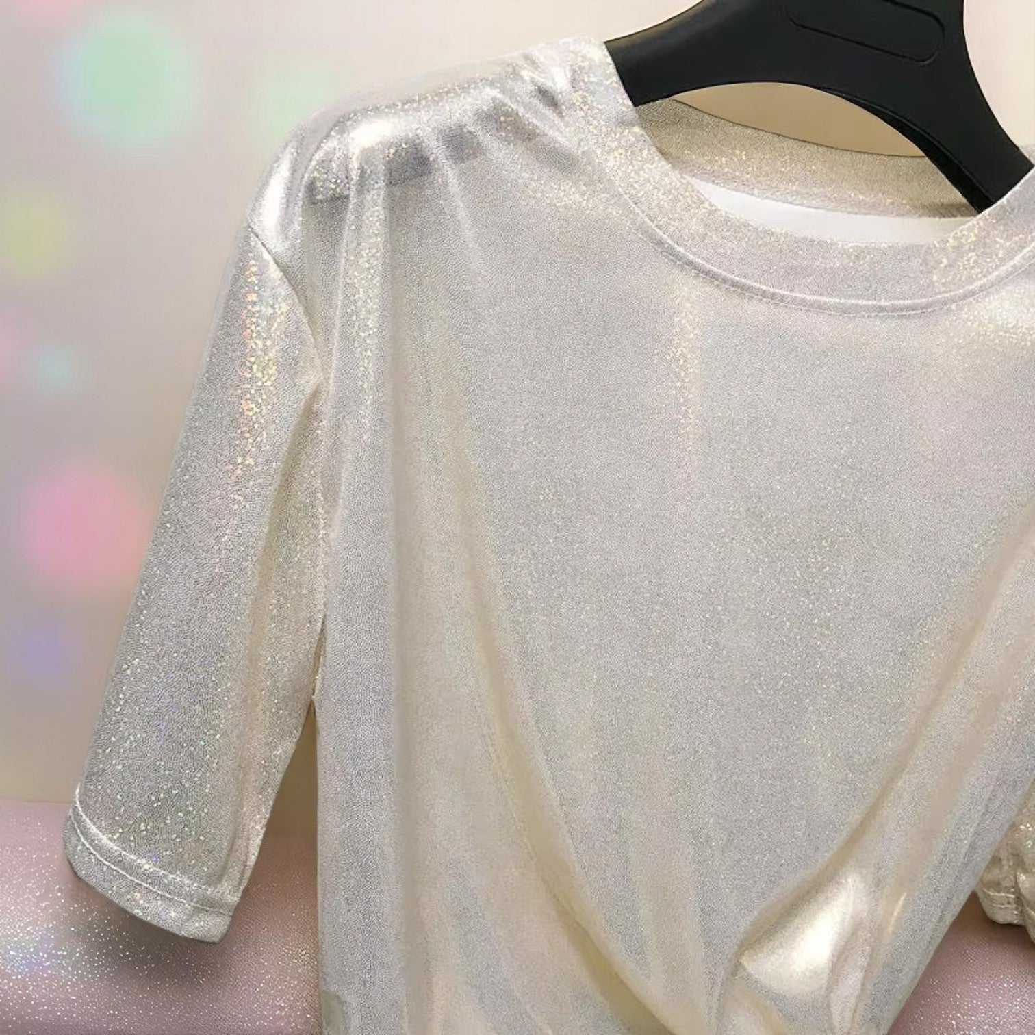 Moonbeam Mirage Tee – Tops | Iridescent pastel fashion accessory from Rainbowscape