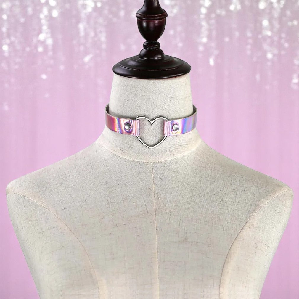 Galactic Crush Heart Choker
 – Choker | Iridescent pastel fashion accessory from Rainbowscape