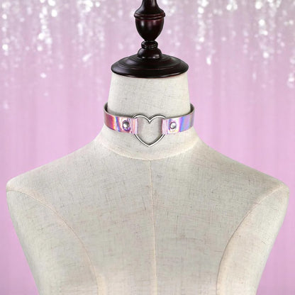 Galactic Crush Heart Choker
 – Choker | Iridescent pastel fashion accessory from Rainbowscape