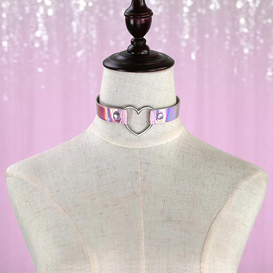 Galactic Crush Heart Choker
 – Choker | Iridescent pastel fashion accessory from Rainbowscape