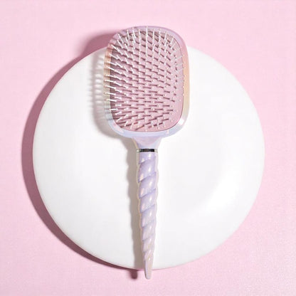 Twist & Tame – Unicorn Paddle Brush – Hair Brush | Iridescent pastel fashion accessory from Rainbowscape