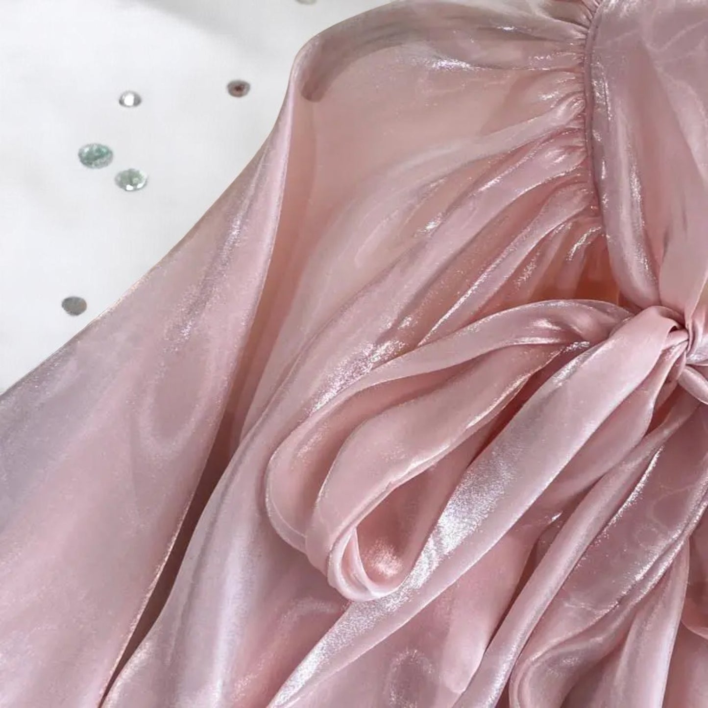 Moonlit Ruffle Waltz Blouse – Blouse | Iridescent pastel fashion accessory from Rainbowscape