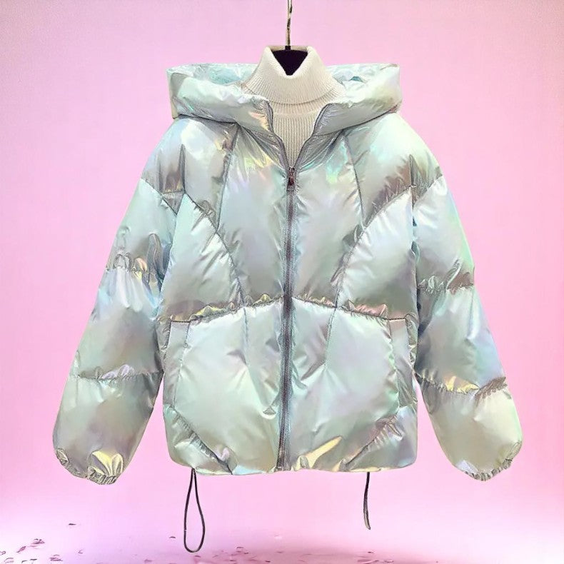Starlight Bubblewrap Puffer – Jacket | Iridescent pastel fashion accessory from Rainbowscape