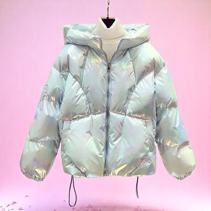 Starlight Bubblewrap Puffer – Jacket | Iridescent pastel fashion accessory from Rainbowscape