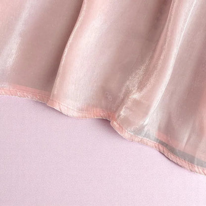 Moonlit Ruffle Waltz Blouse – Blouse | Iridescent pastel fashion accessory from Rainbowscape