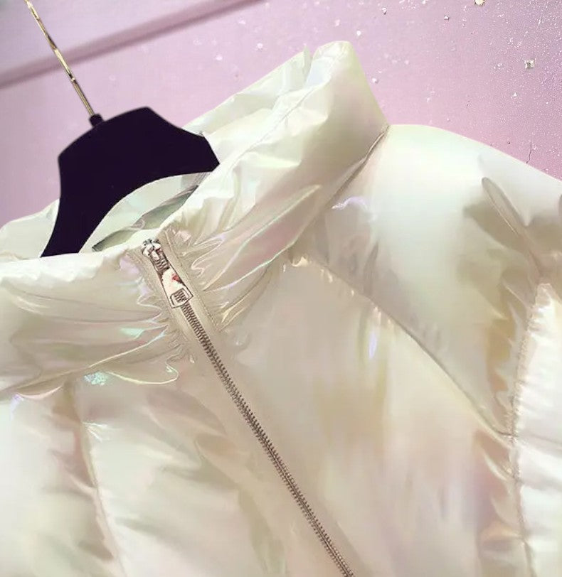 Starlight Bubblewrap Puffer – Jacket | Iridescent pastel fashion accessory from Rainbowscape