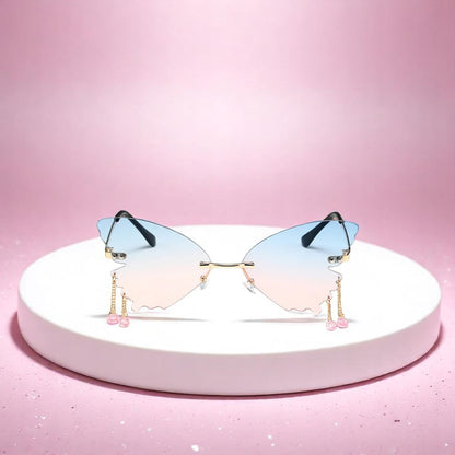 Flutterkiss Charm Shades – Sunglasses | Iridescent pastel fashion accessory from Rainbowscape