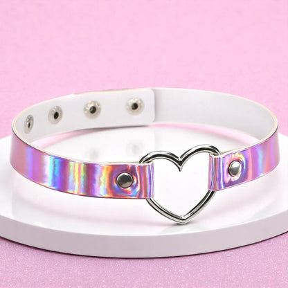 Galactic Crush Heart Choker
 – Choker | Iridescent pastel fashion accessory from Rainbowscape