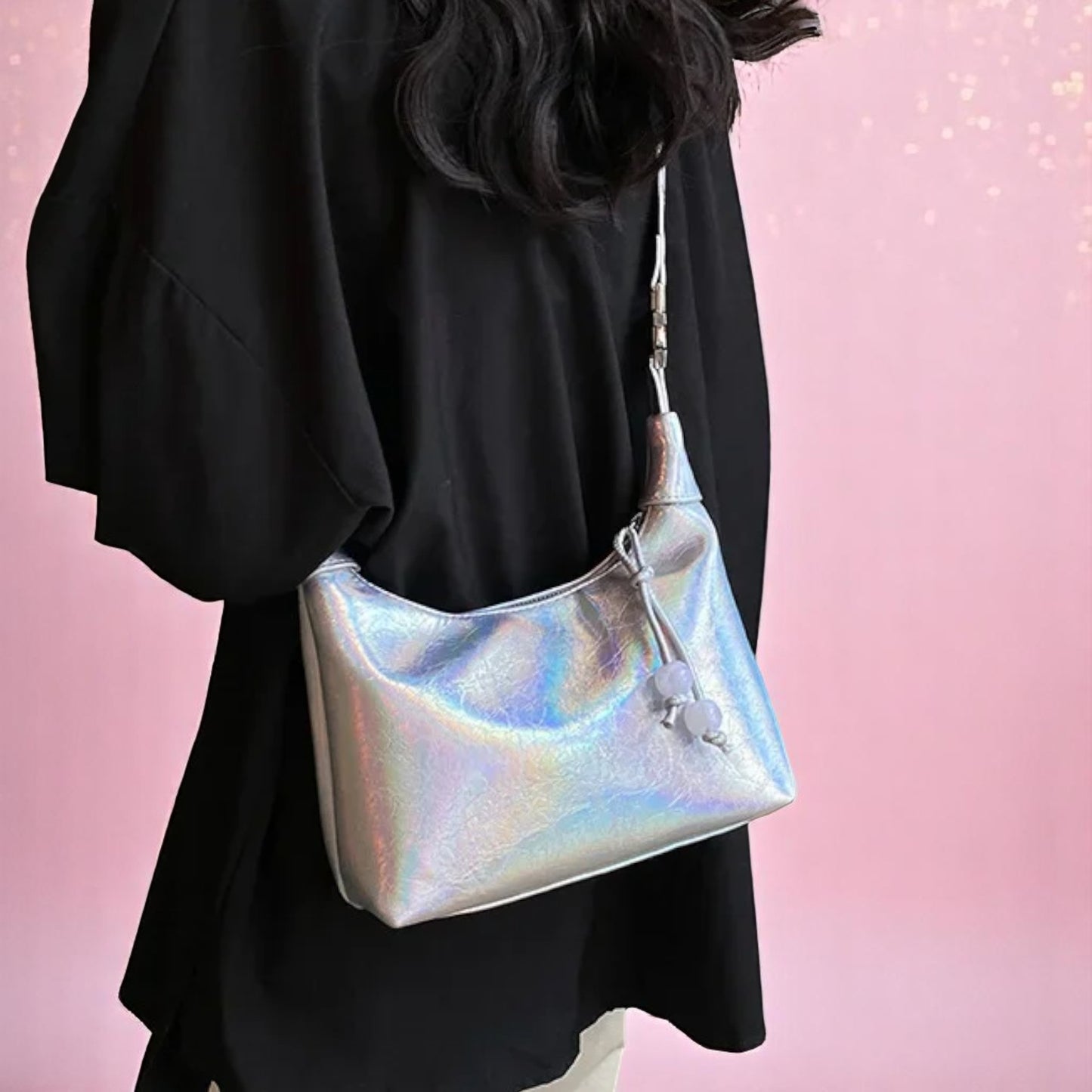 Moonlit Mochi Dumpling Bag – Handbag | Iridescent pastel fashion accessory from Rainbowscape