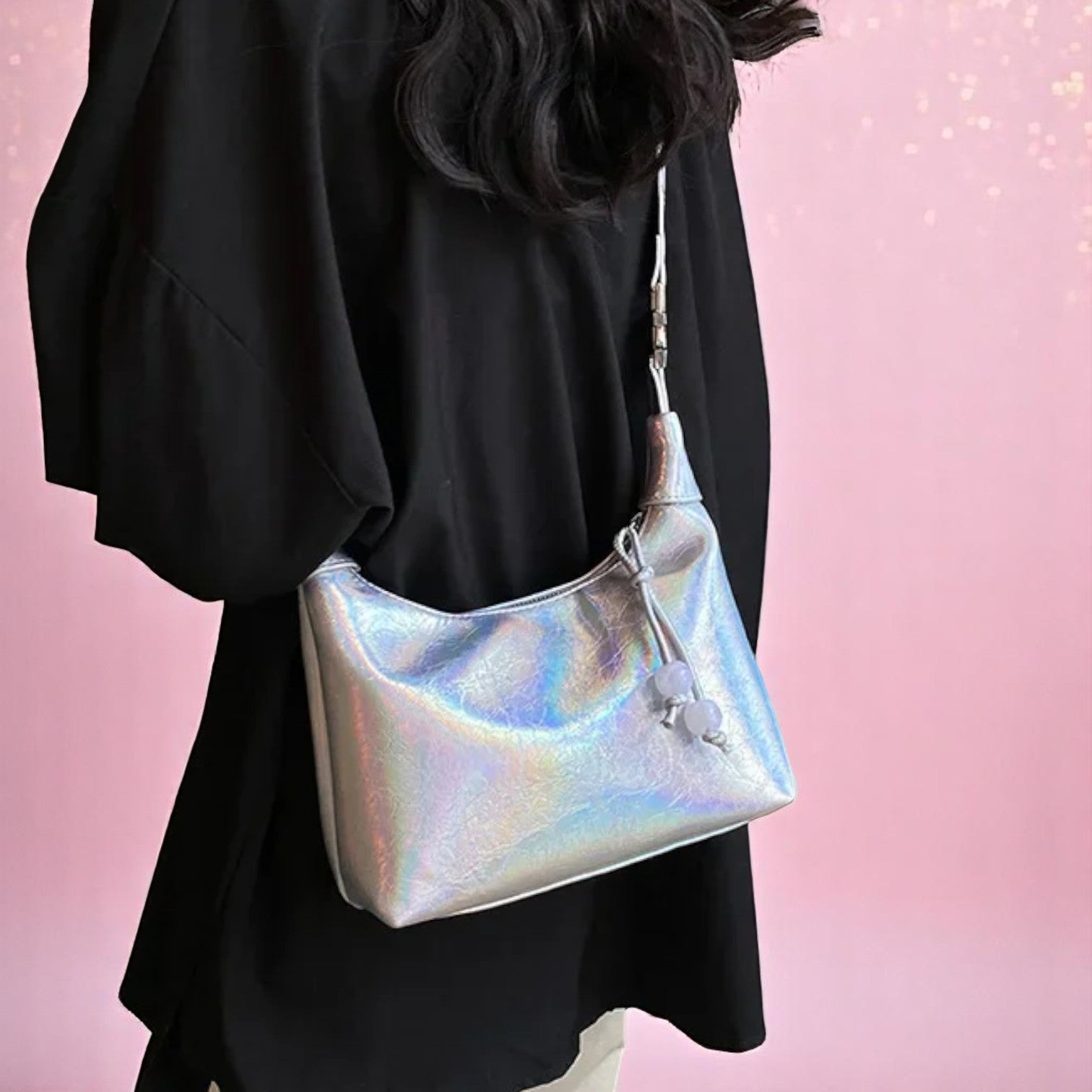 Moonlit Mochi Dumpling Bag – Handbag | Iridescent pastel fashion accessory from Rainbowscape