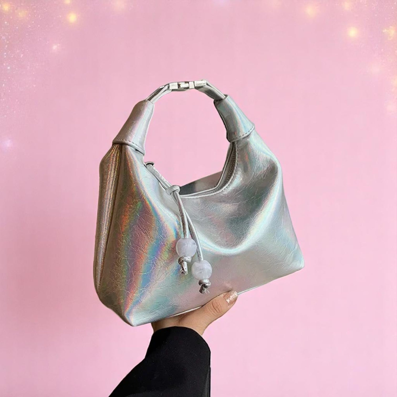 Moonlit Mochi Dumpling Bag – Handbag | Iridescent pastel fashion accessory from Rainbowscape