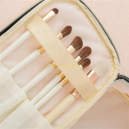 Celestial Glam Travel Vault – Makeup Bag | Iridescent pastel fashion accessory from Rainbowscape