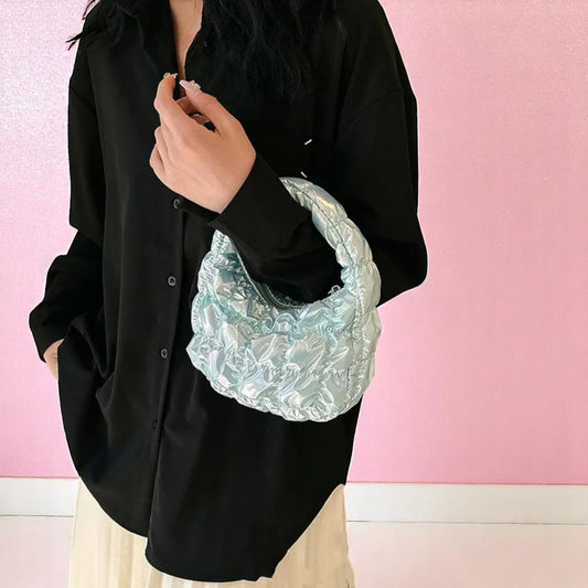 PuffFluff Cloudlet Charm Bag – Handbag | Iridescent pastel fashion accessory from Rainbowscape