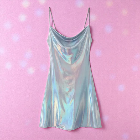 Celestia Drip Slip Dress – Dress | Iridescent pastel fashion accessory from Rainbowscape