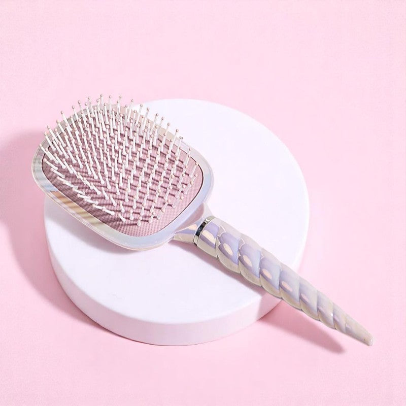 Twist & Tame – Unicorn Paddle Brush – Hair Brush | Iridescent pastel fashion accessory from Rainbowscape