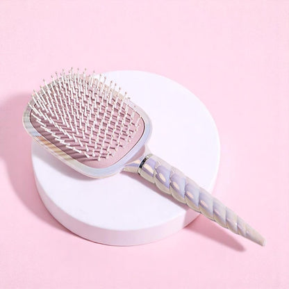 Twist & Tame – Unicorn Paddle Brush – Hair Brush | Iridescent pastel fashion accessory from Rainbowscape