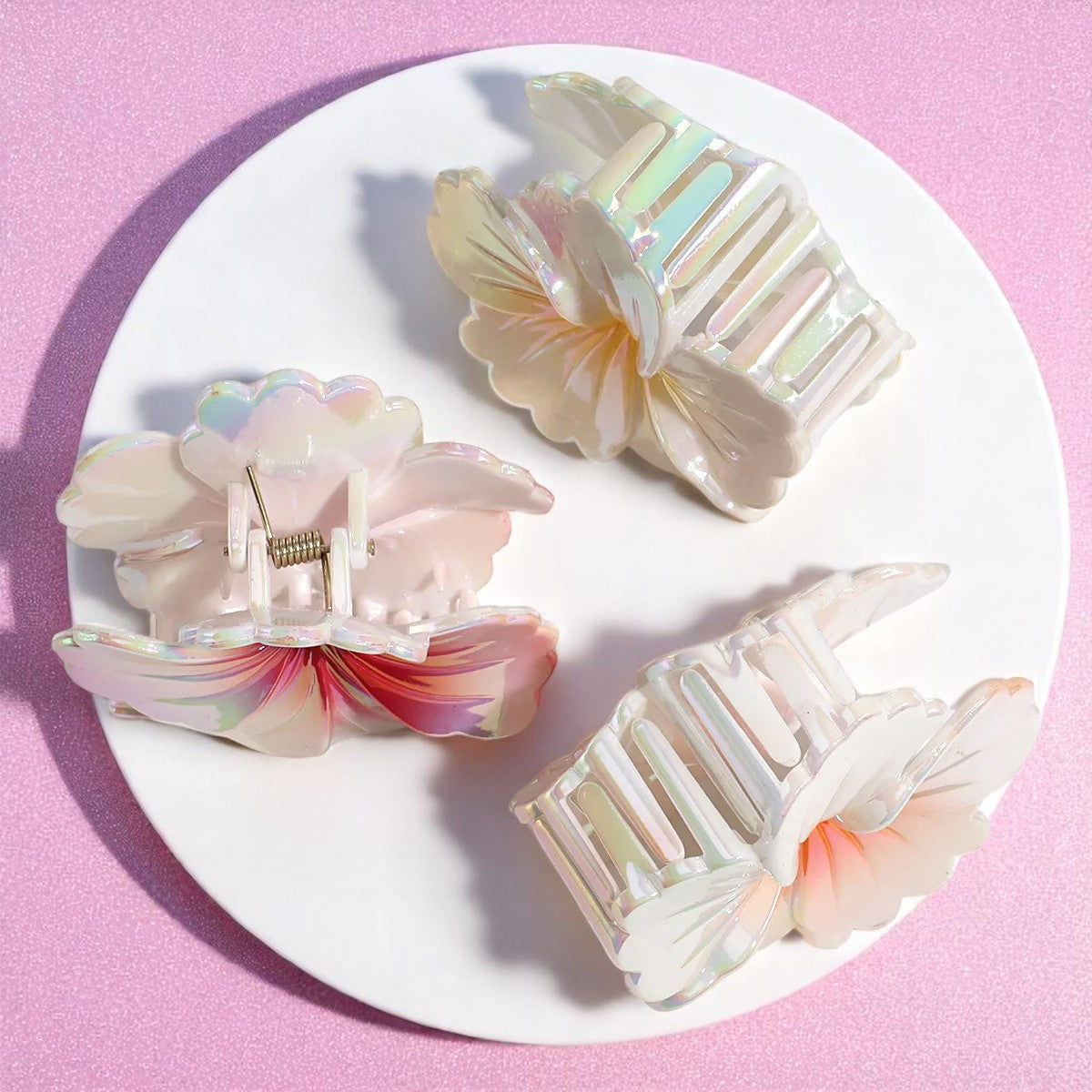 Petalwish Iridescent Claw Clip – Hair Clip | Iridescent pastel fashion accessory from Rainbowscape