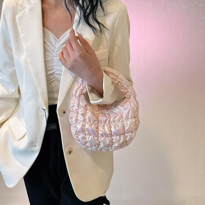 PuffFluff Cloudlet Charm Bag – Handbag | Iridescent pastel fashion accessory from Rainbowscape