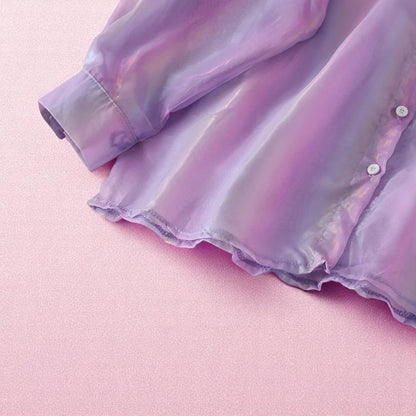 Moonveil Mirage Shirt – Shirt | Iridescent pastel fashion accessory from Rainbowscape