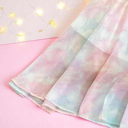 Celestia Drift Maxi Dress – Dress | Iridescent pastel fashion accessory from Rainbowscape