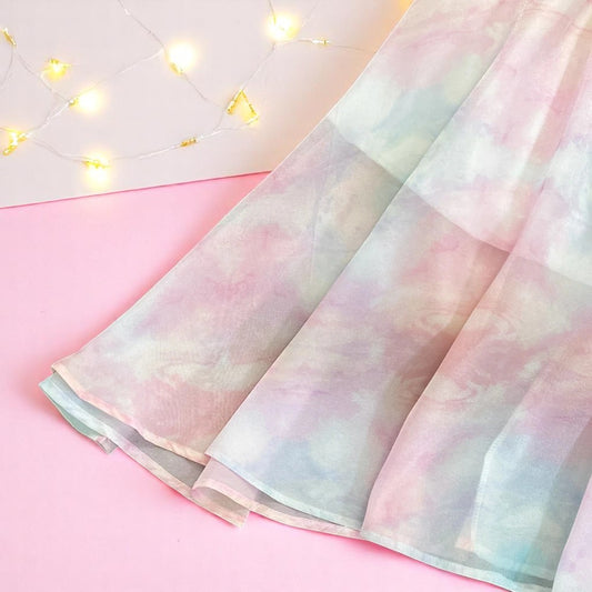 Celestia Drift Maxi Dress – Dress | Iridescent pastel fashion accessory from Rainbowscape