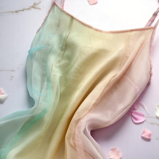 Whirlwind of Whimsy Mesh Midi Dress – Dress | Iridescent pastel fashion accessory from Rainbowscape