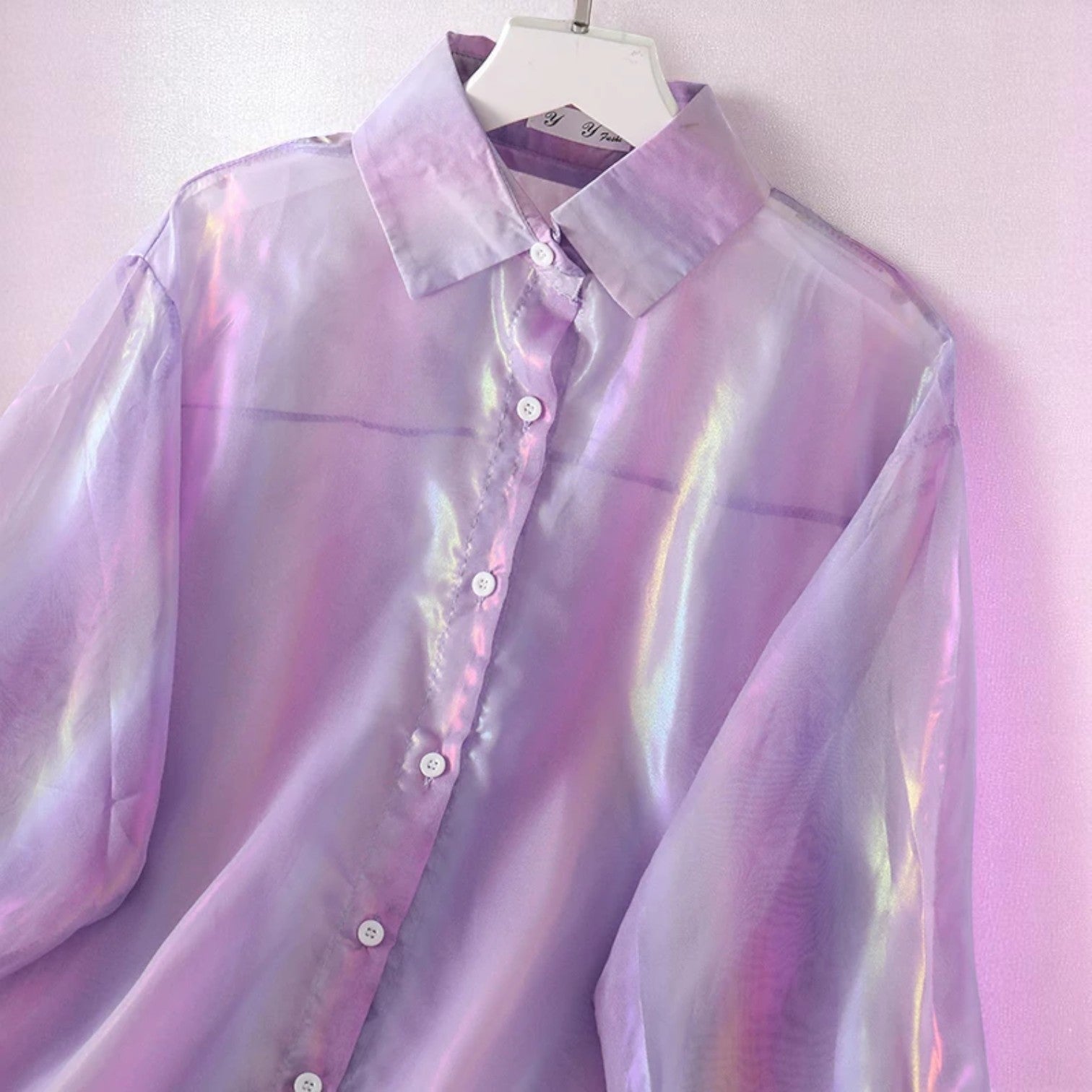 Moonveil Mirage Shirt – Shirt | Iridescent pastel fashion accessory from Rainbowscape