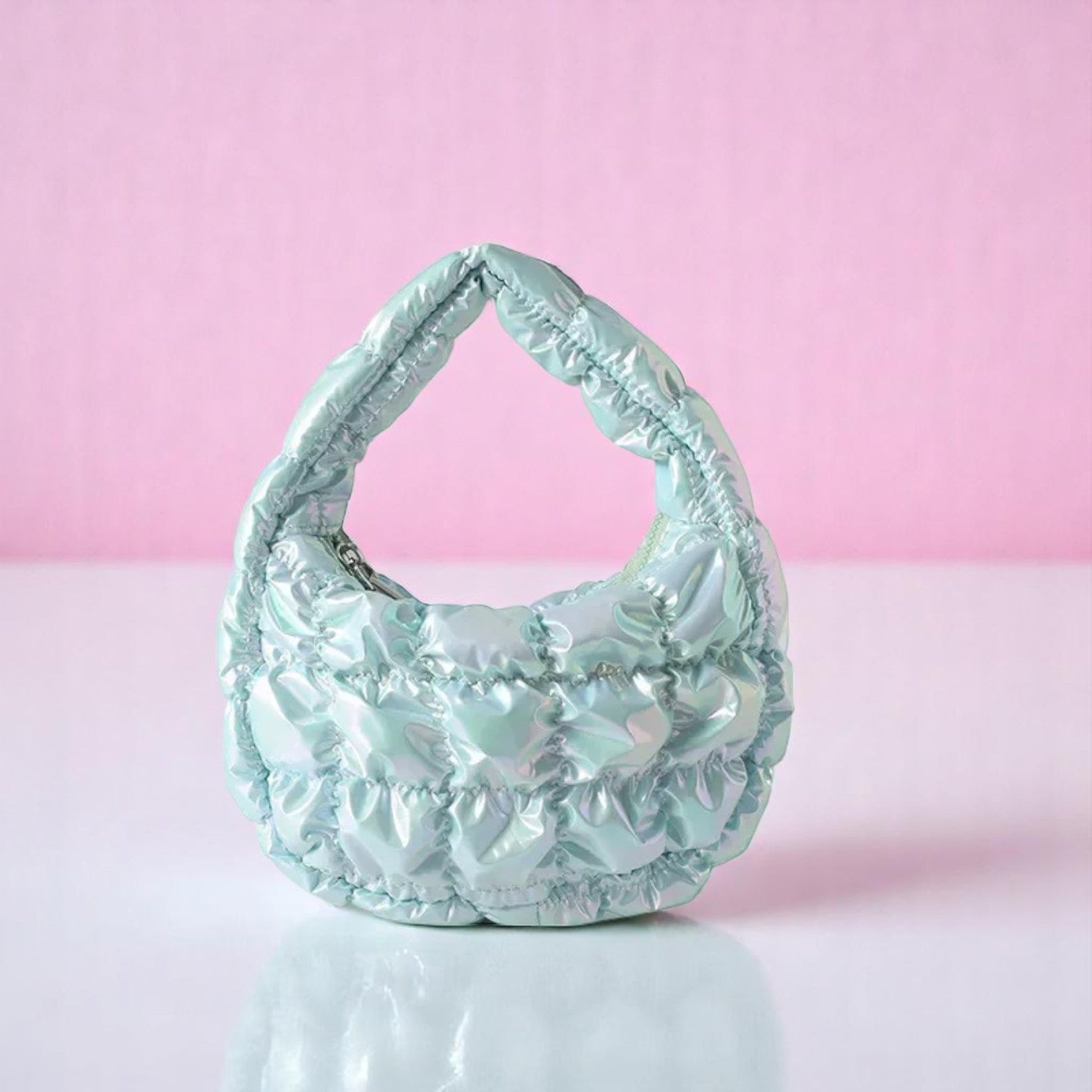 PuffFluff Cloudlet Charm Bag – Handbag | Iridescent pastel fashion accessory from Rainbowscape
