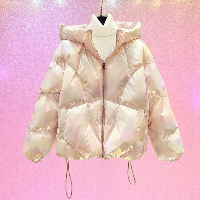 Starlight Bubblewrap Puffer – Jacket | Iridescent pastel fashion accessory from Rainbowscape