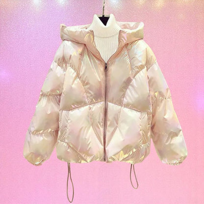 Starlight Bubblewrap Puffer – Jacket | Iridescent pastel fashion accessory from Rainbowscape