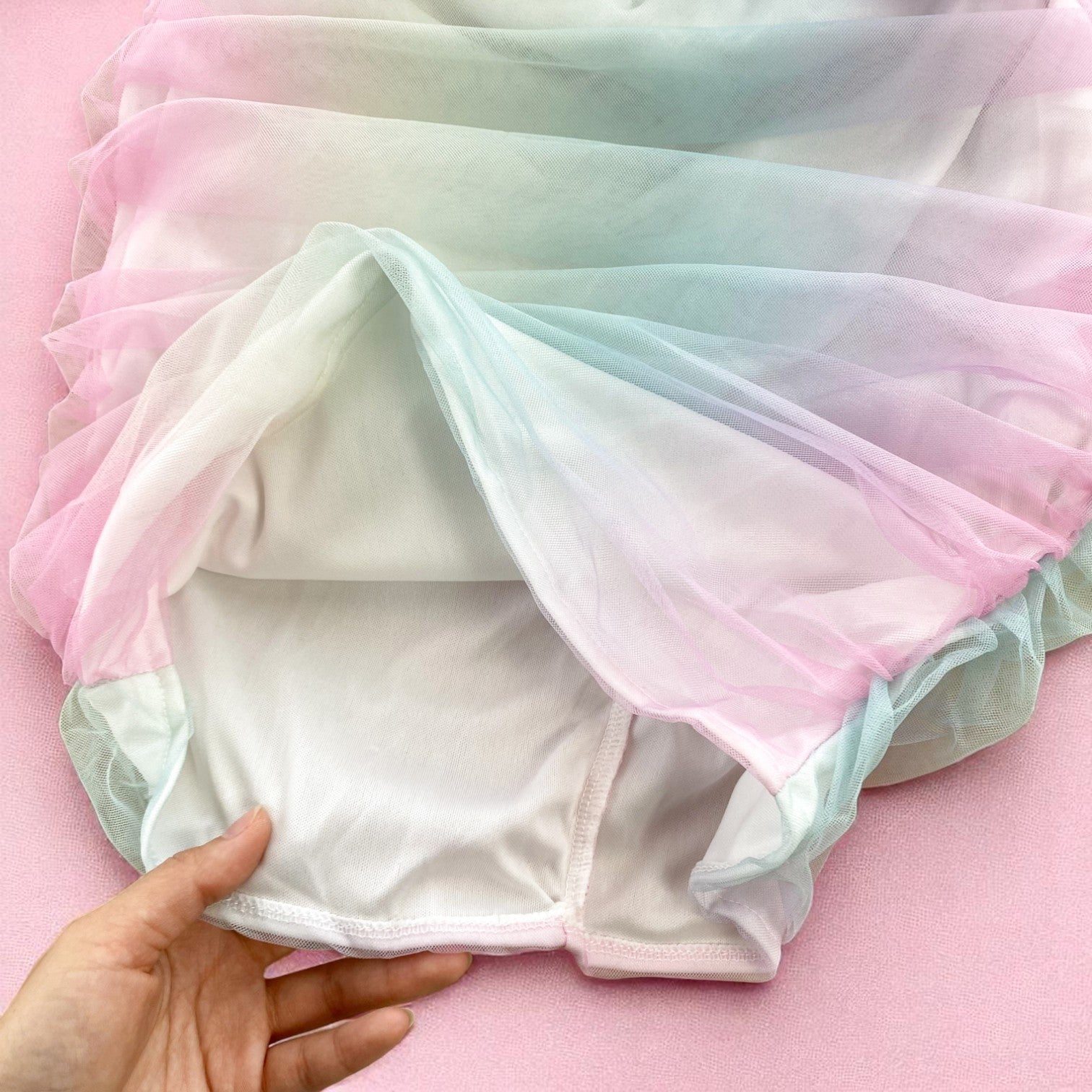 Whispers of the Ether Dress – Dress | Iridescent pastel fashion accessory from Rainbowscape