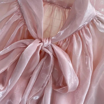 Moonlit Ruffle Waltz Blouse – Blouse | Iridescent pastel fashion accessory from Rainbowscape