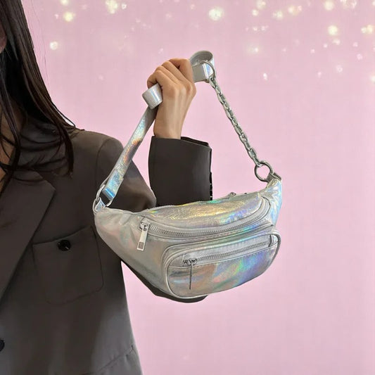 Starlite Hustle Sling Bag – Waist Pack | Iridescent pastel fashion accessory from Rainbowscape