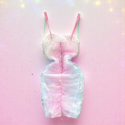 Whispers of the Ether Dress – Dress | Iridescent pastel fashion accessory from Rainbowscape