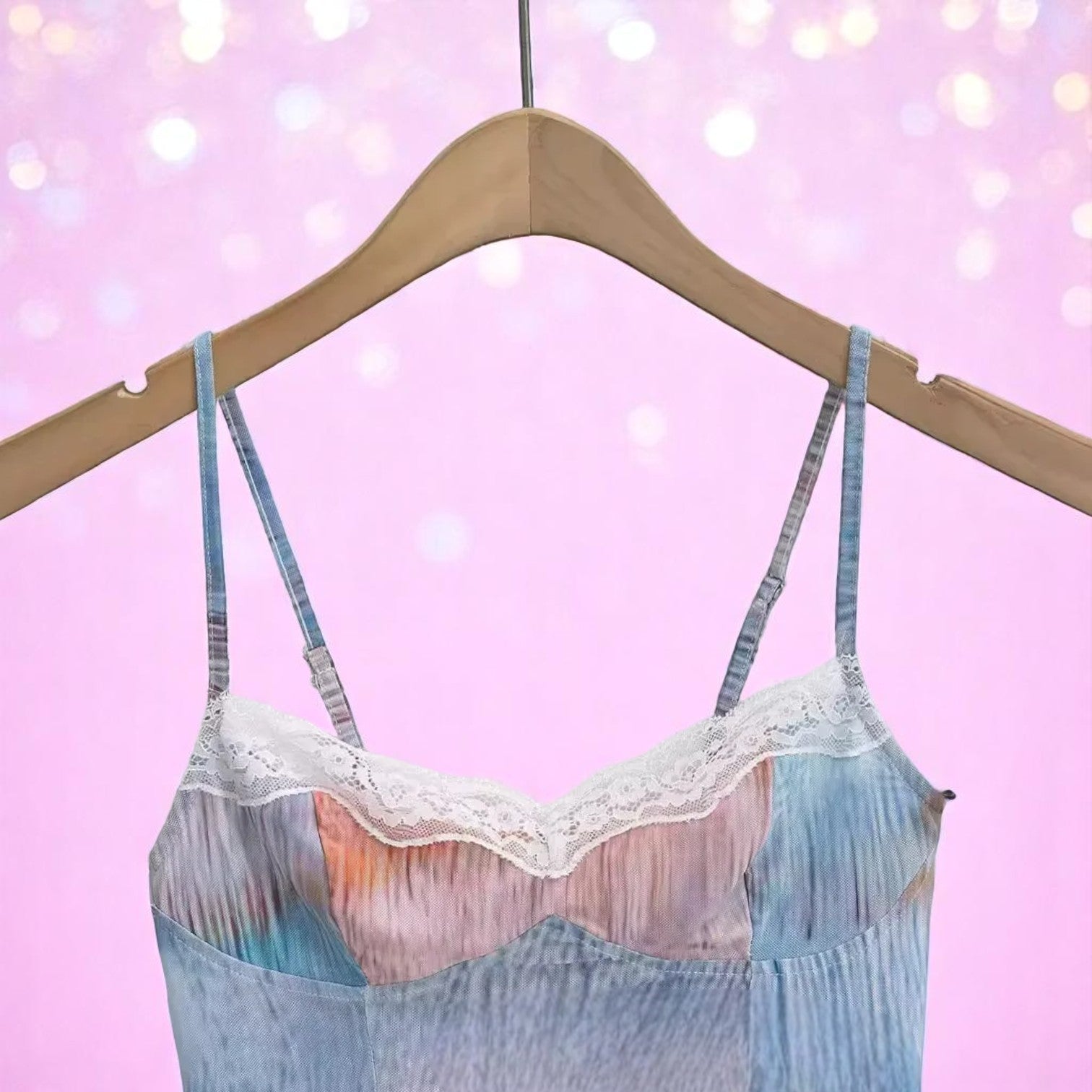 Misty Muse Lace Cami – Camis | Iridescent pastel fashion accessory from Rainbowscape