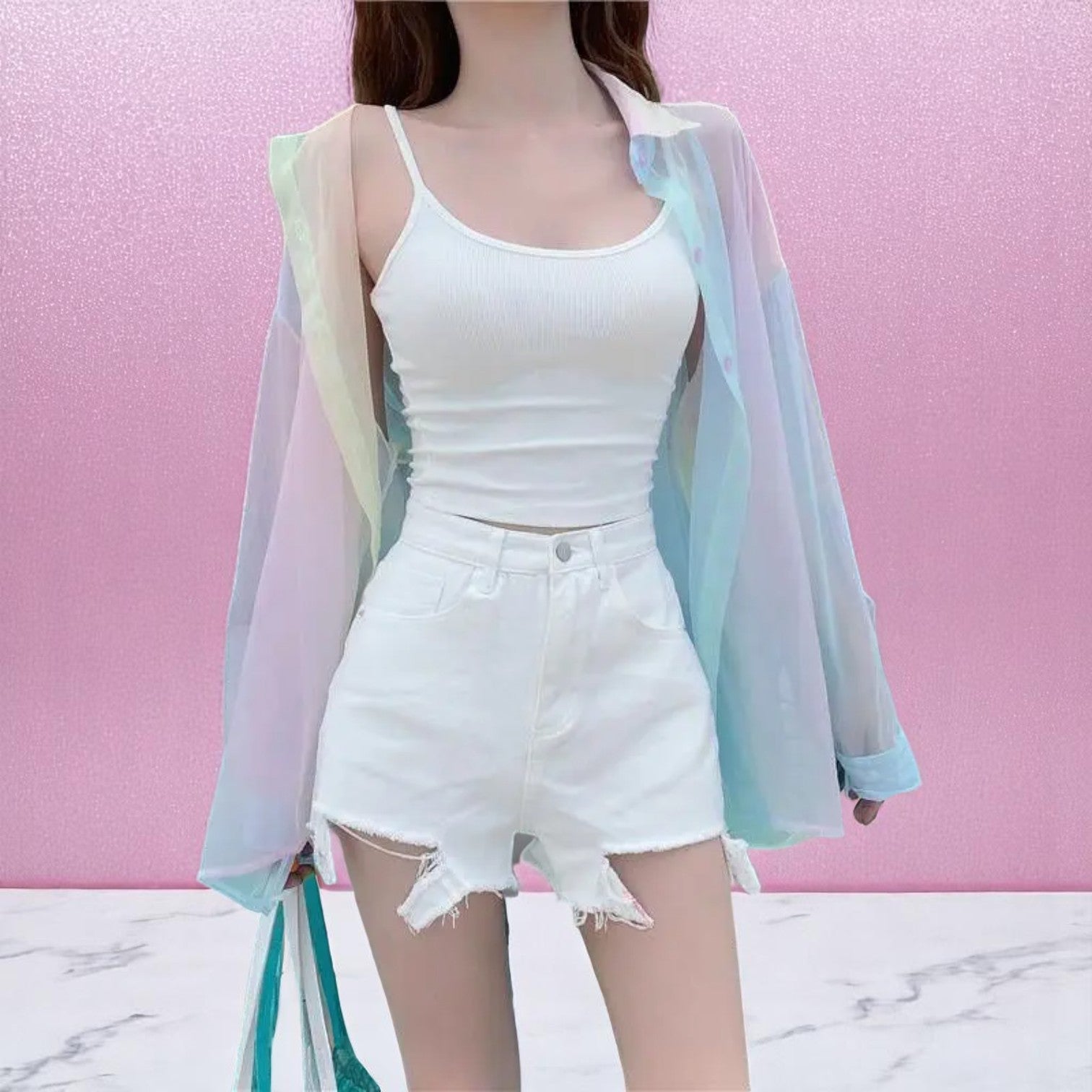 Cloudwalk Prism Shirt – Shirt | Iridescent pastel fashion accessory from Rainbowscape