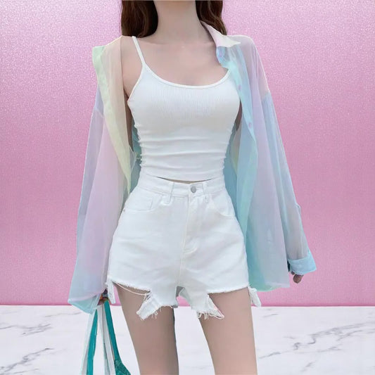 Cloudwalk Prism Shirt – Shirt | Iridescent pastel fashion accessory from Rainbowscape